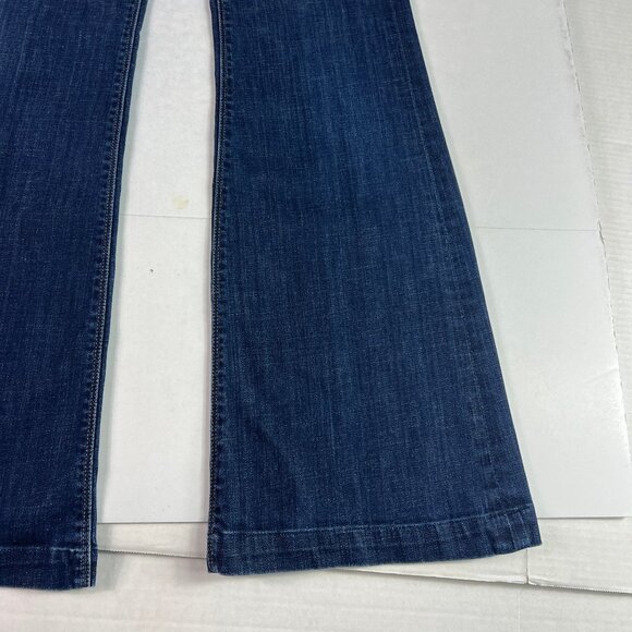 7 For All Mankind Jeans Women's 28x30* Ginger Flare Low Rise Blue Denim Tag 26 - Picture 6 of 16